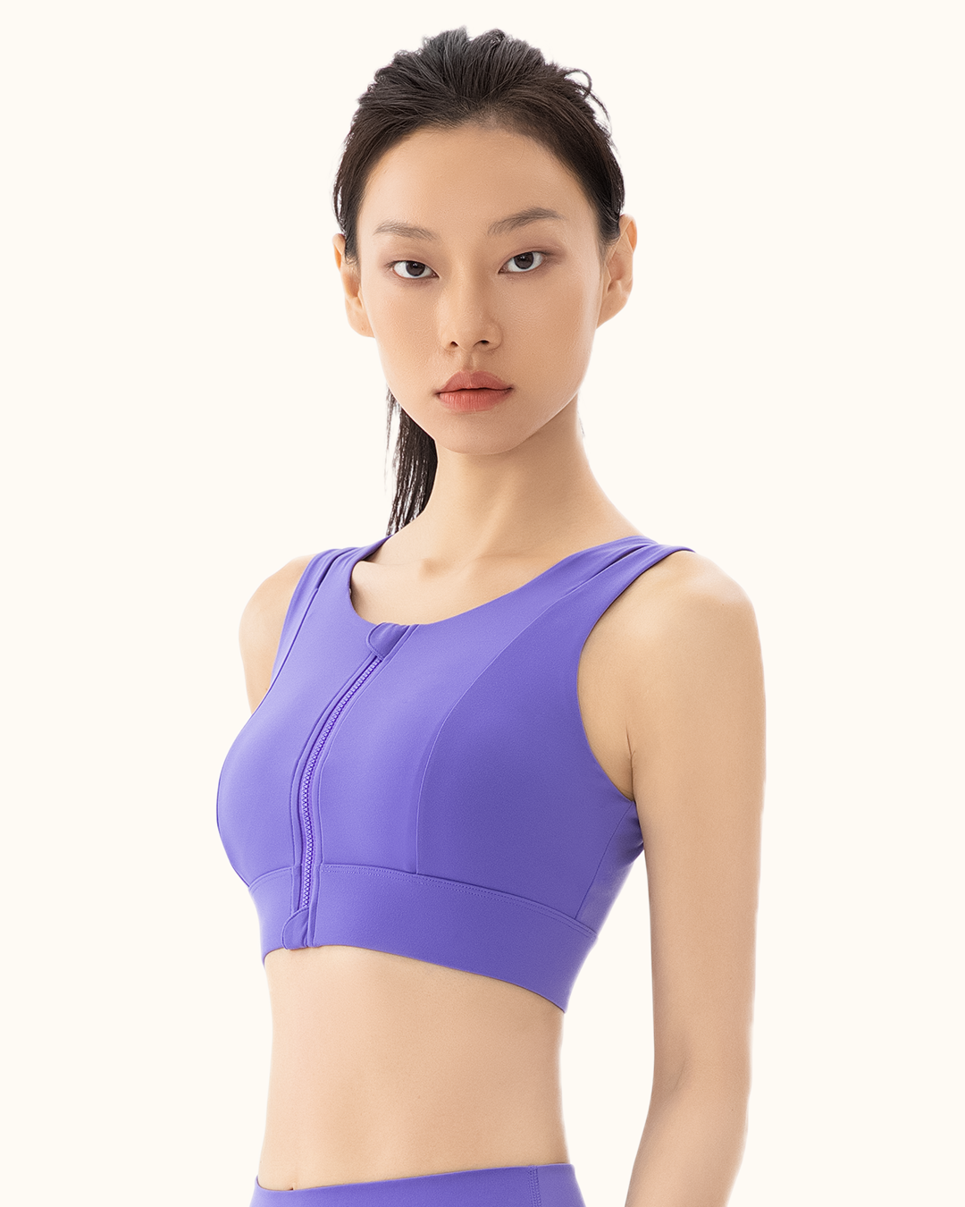 High impact sports bra front zip on sale